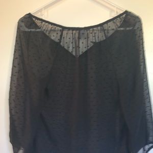 Black sheer blouse
